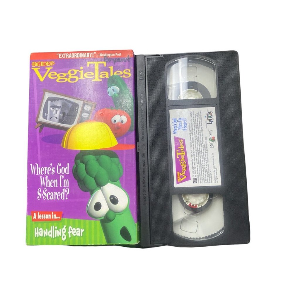 VeggieTales Where’s God When I’m S-Scared? VHS Video Tape Christian Faith Fear